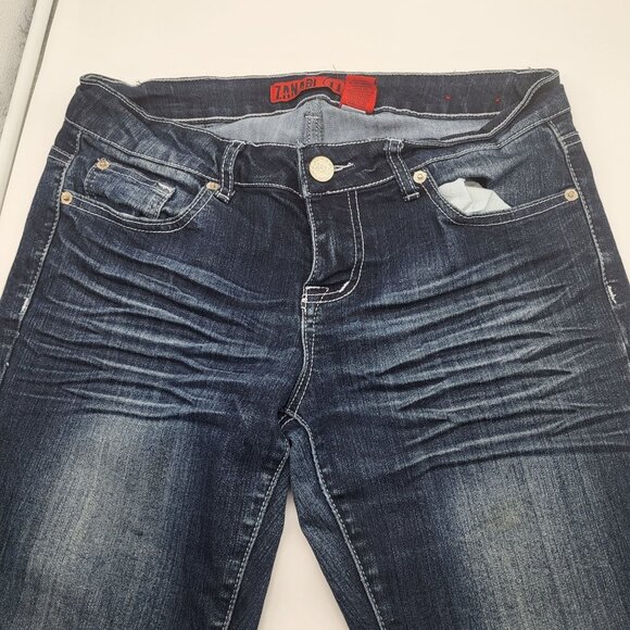 ZANA DI Y2K Denim Jeans Vintage SZ 11 Skinny Whiskered - Picture 4 of 11